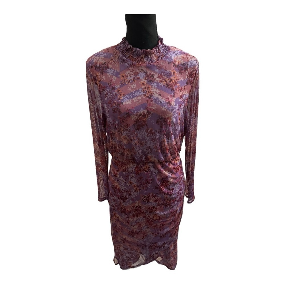 Laundry By Shelli Segal Floral Long Sleeve Dress 12